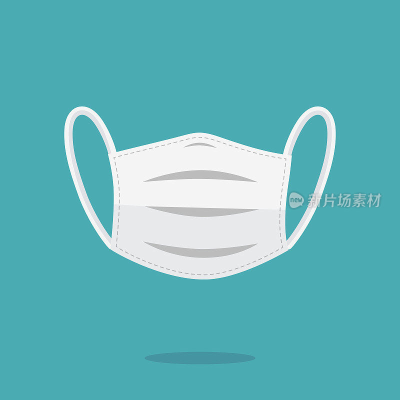 Flat medical mask concept Vector illustration